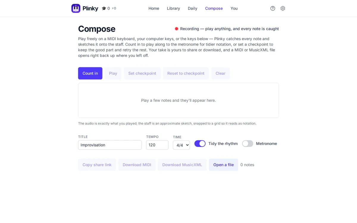 A screenshot of compose