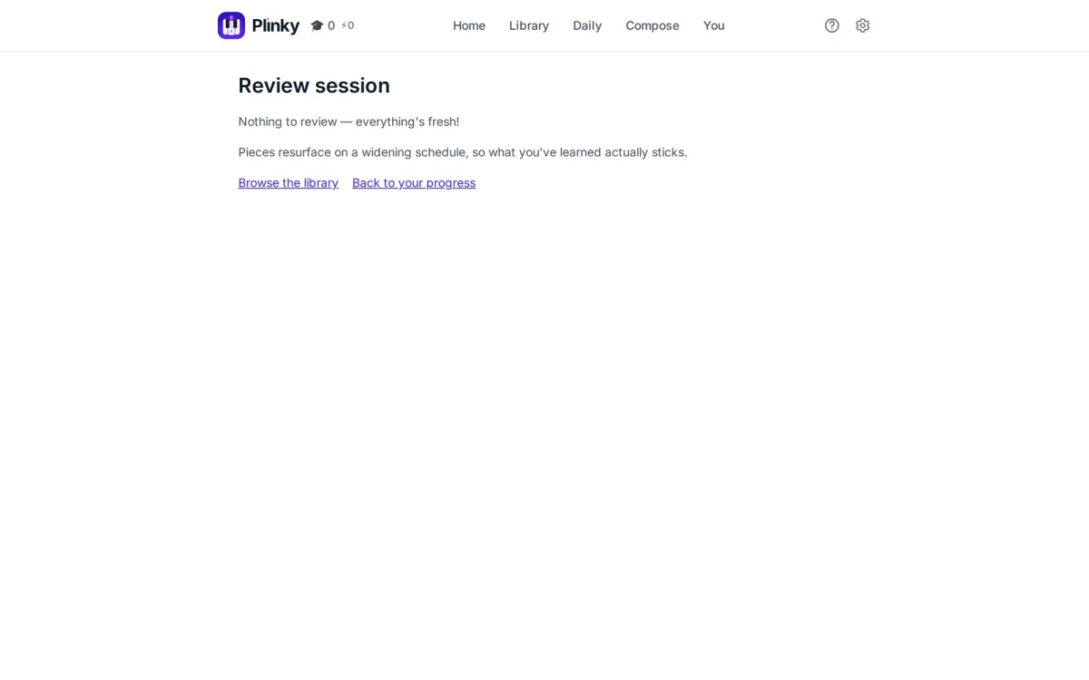 A screenshot of a review session